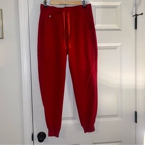 FIGS Women’s Zamora Jogger Scrubs in Winning Red - Size Small
